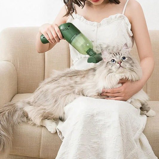 Electric Pet Hair Cleaner removing cat and dog hair from bed