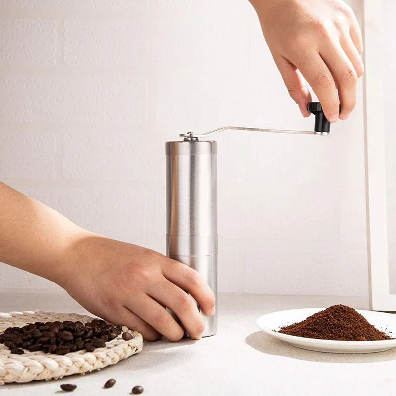 Stainless Manual Coffee Grinder with Ceramic Burrs