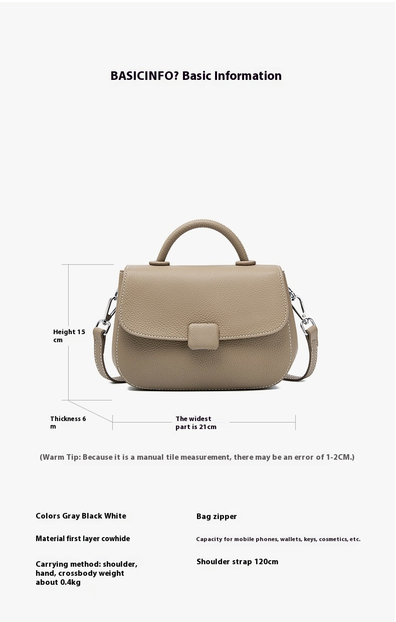 Woman carrying stylish genuine leather bag